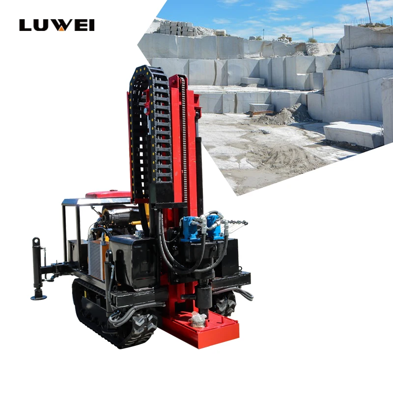 جودة عالية مجنزرة صغيرة أسفل جهاز حفر الثقب آلة حفر الديزل الهيدروليكية 200 متر DTH آلة الحفر #1