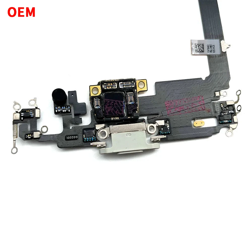 For iPhone 11 12 13 Pro Max 12 Pro USB With Micro Charging Port Charger Dock Flex Cable With IC Microphone Board Replacement