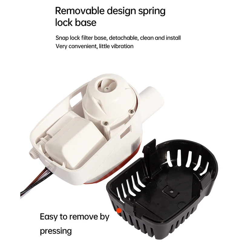 Solar Automatic 12V Bil Pump with Float Switch 750gph to 1100gph Submersible Pump for Boats and Marine Applications