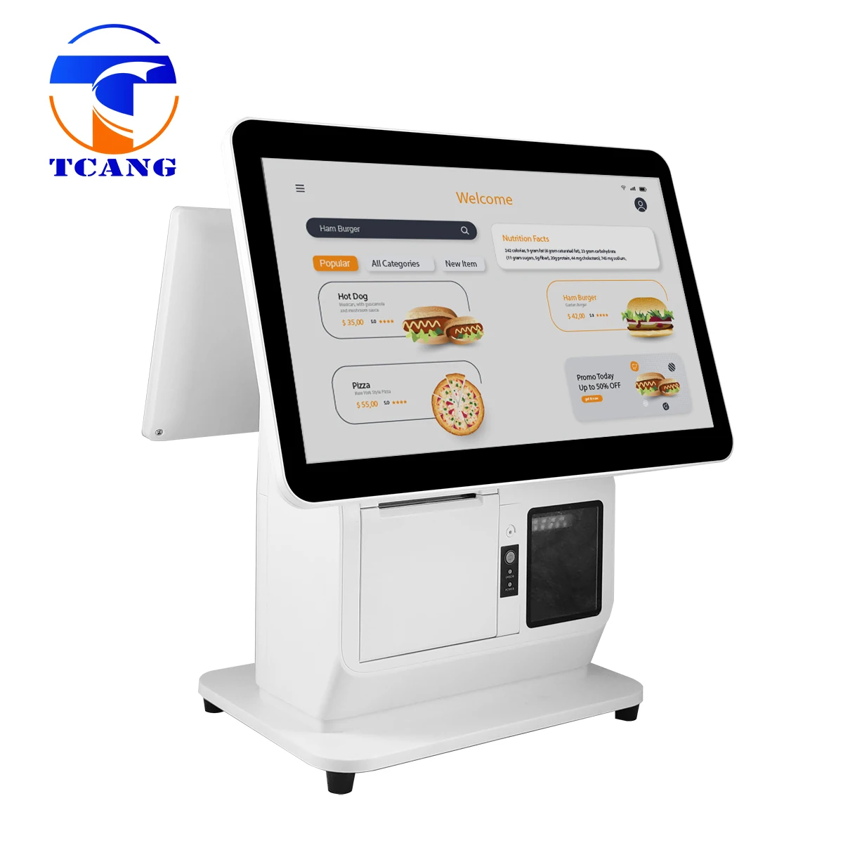 All-in-One Smart POS Terminal with 15.6-Inch Touch Screen and Second Display Features SDK Functionality  dod
