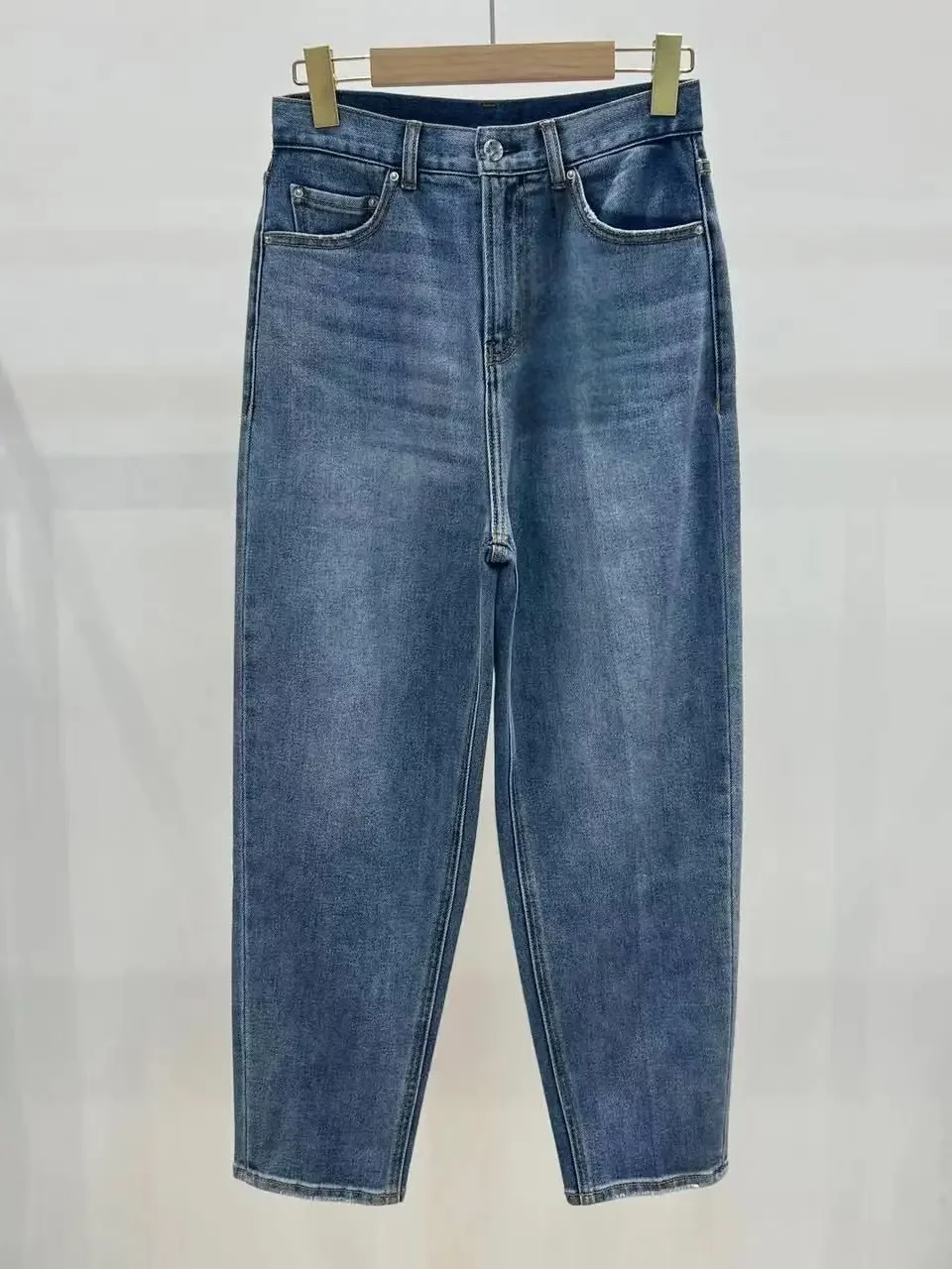 Jeans for Women 2023 New High Waist Zipper Fly Slim Commuter Straight Denim Pants