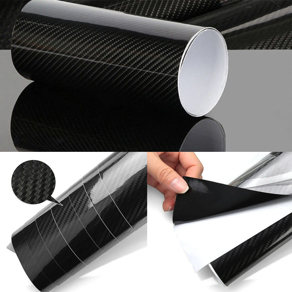 30x150cm 6D Glossy Carbon Fiber Vinyl Wrap Film Waterproof Car Stickers Console Computer Laptop Skin Auto Motorcycle Accessories