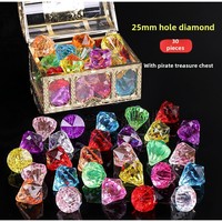1 Box 30Pcs Plastic Crystal Diamond Treasure Box Children's Birthday Party Baby Shower Carnival Kindergarten Party Gift Prizes