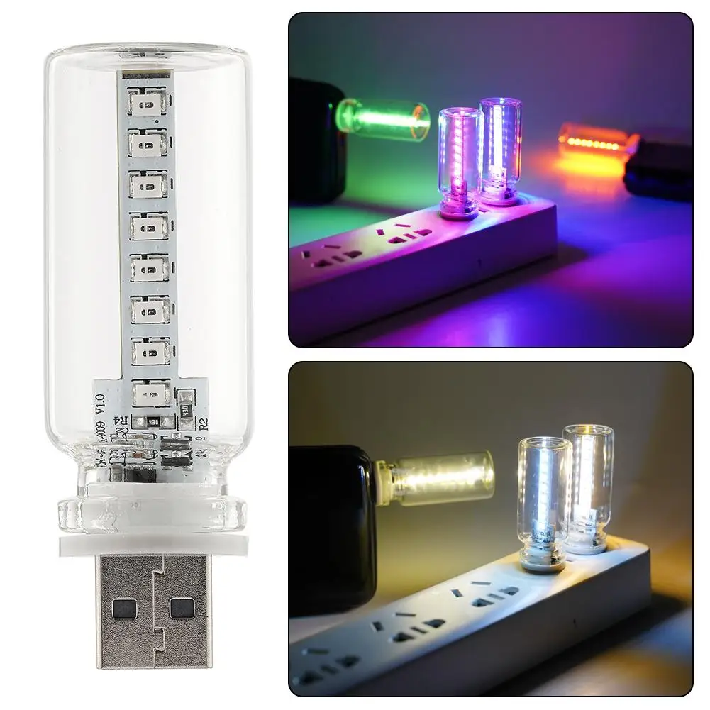 USB LED Car Interior Atmosphere Light Portable Ambient Light Plug-in USB Touch Control Light For Car Party Holiday Decorati Z0Z1