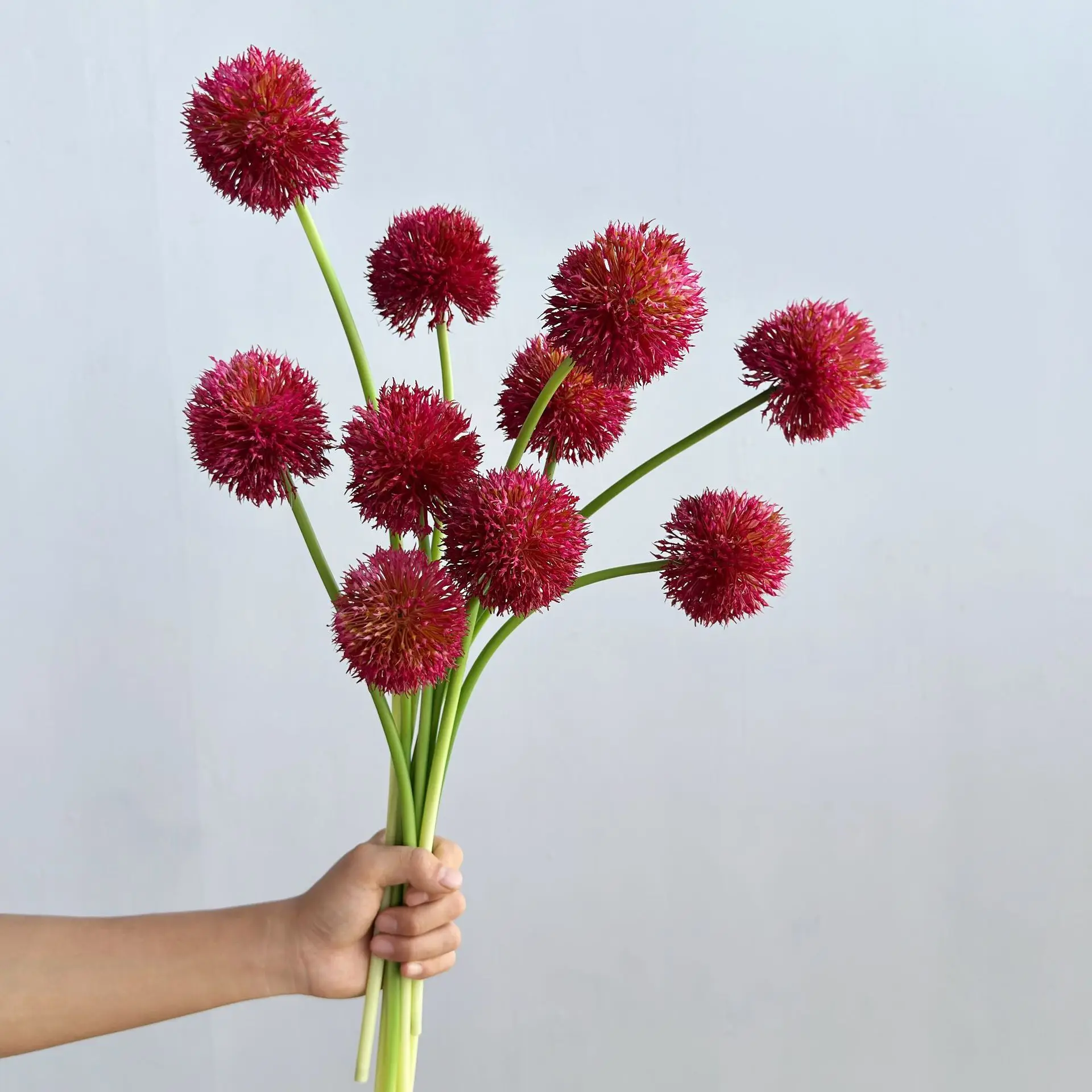 10 Stück Künstliche Plastikblumen Zwiebelkugeln Heimdekoration Zwiebelblumen Brautstrauß Hochzeitsdekoration Party Fotografie-Requisiten – Detail 5