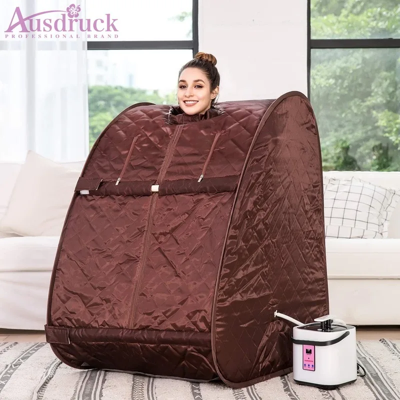 

Портативная паровая палатка для сауны для одного человека, 2 л с дистанционным управлением, домашний спа, релаксационная детоксикационная терапия