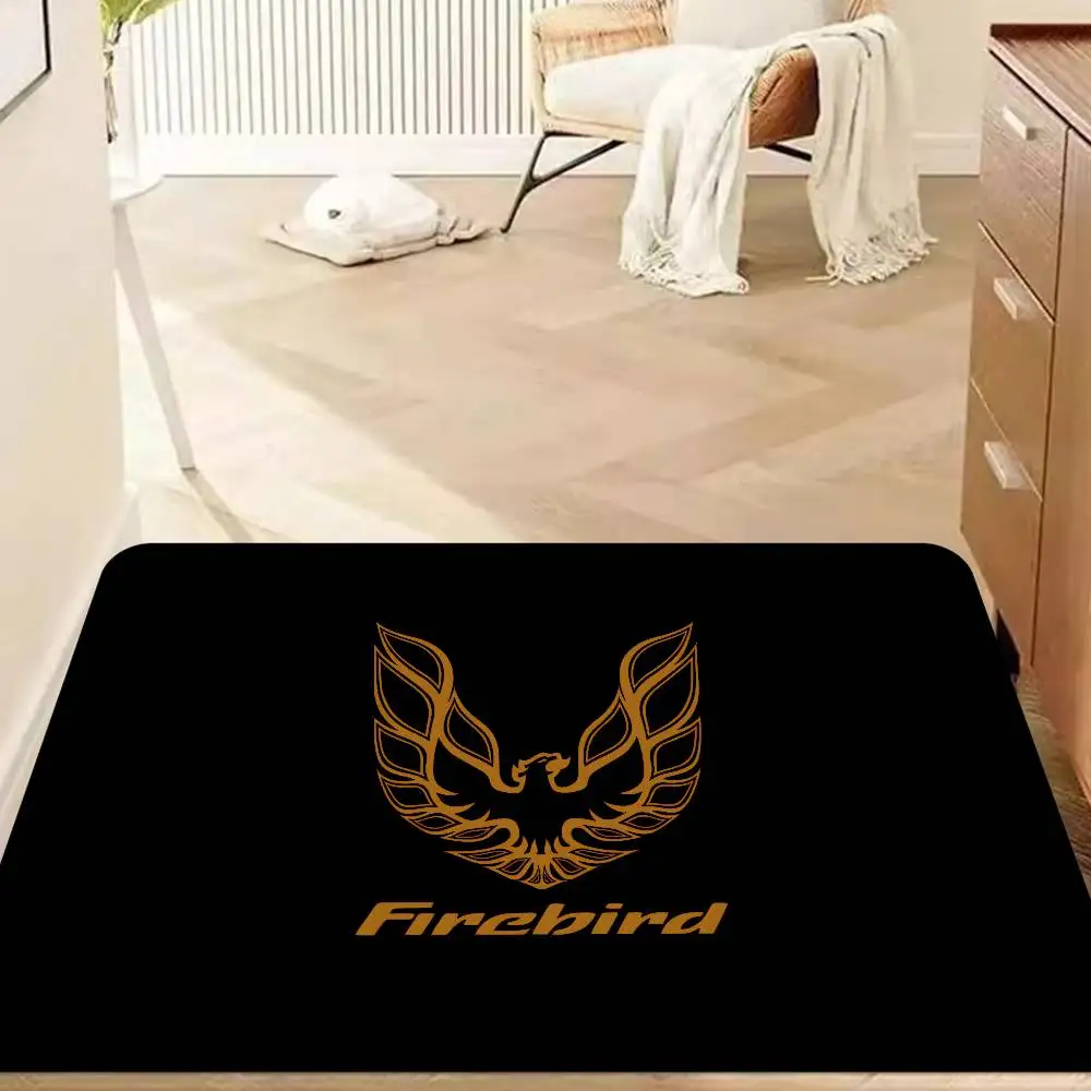 P-Pontiac F-Firebird logo Trans-Am Floor Mat Retro Multiple Choice Living Room Kitchen Rug Non-Slip Modern Home Decor
