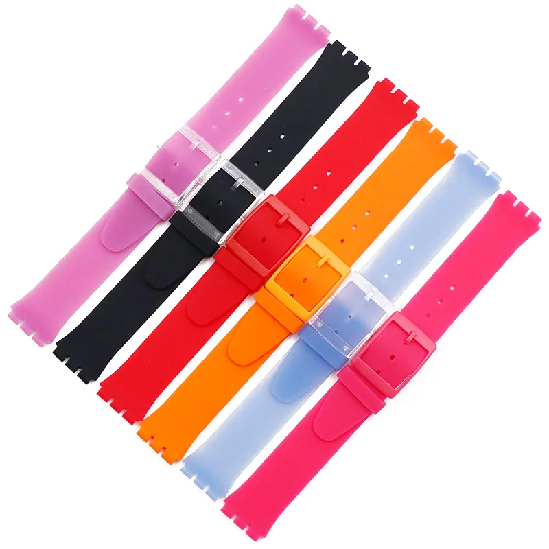 16mm mannen rubberen horlogeband compatibel voor Swatch Cicada's Wing SFK397 SFK360 SFK361 horlogeband vrouwen siliconen sport polsband