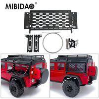 MIBIDAO Simulation Stainless Open Cover Folding Camping Table Board for TRX-4M Defender 1/18 RC Car Model Decoration Parts