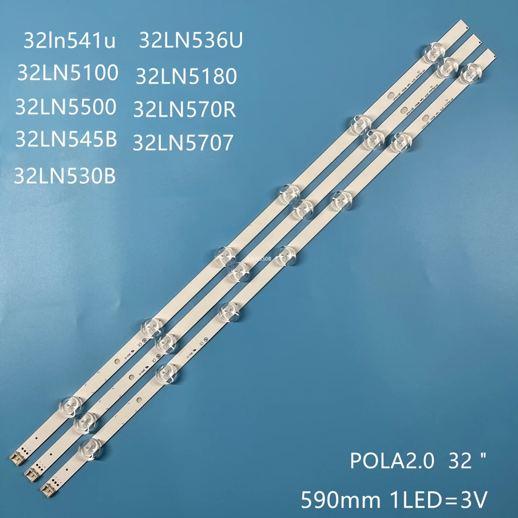 Penggantian Strip Lampu Latar LED untuk 32 "TV 32LN540 32LN550FD 32LN530B-UA 32LN5707 32LN5550 Innotek POLA2.0 32 Inci Tipe A B