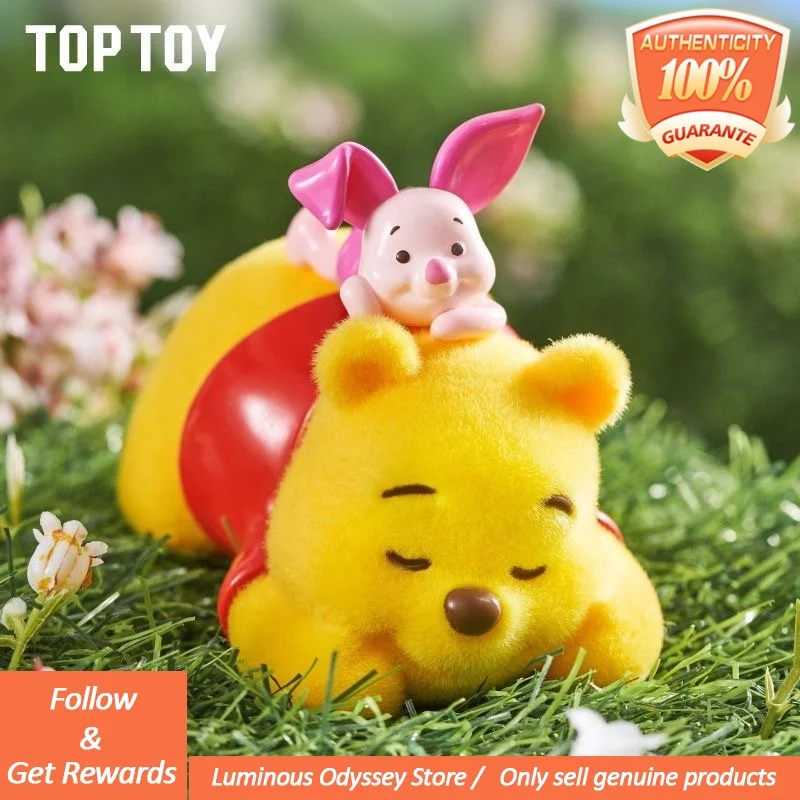 ของแท้ Toptoy Winnie The Blind กล่อง Happy Daily Series ตุ๊กตา Plush อินเทรนด์น่ารักของเล่นเดสก์ท็อปเครื่องประดับของขวัญ Mystery กล่อง