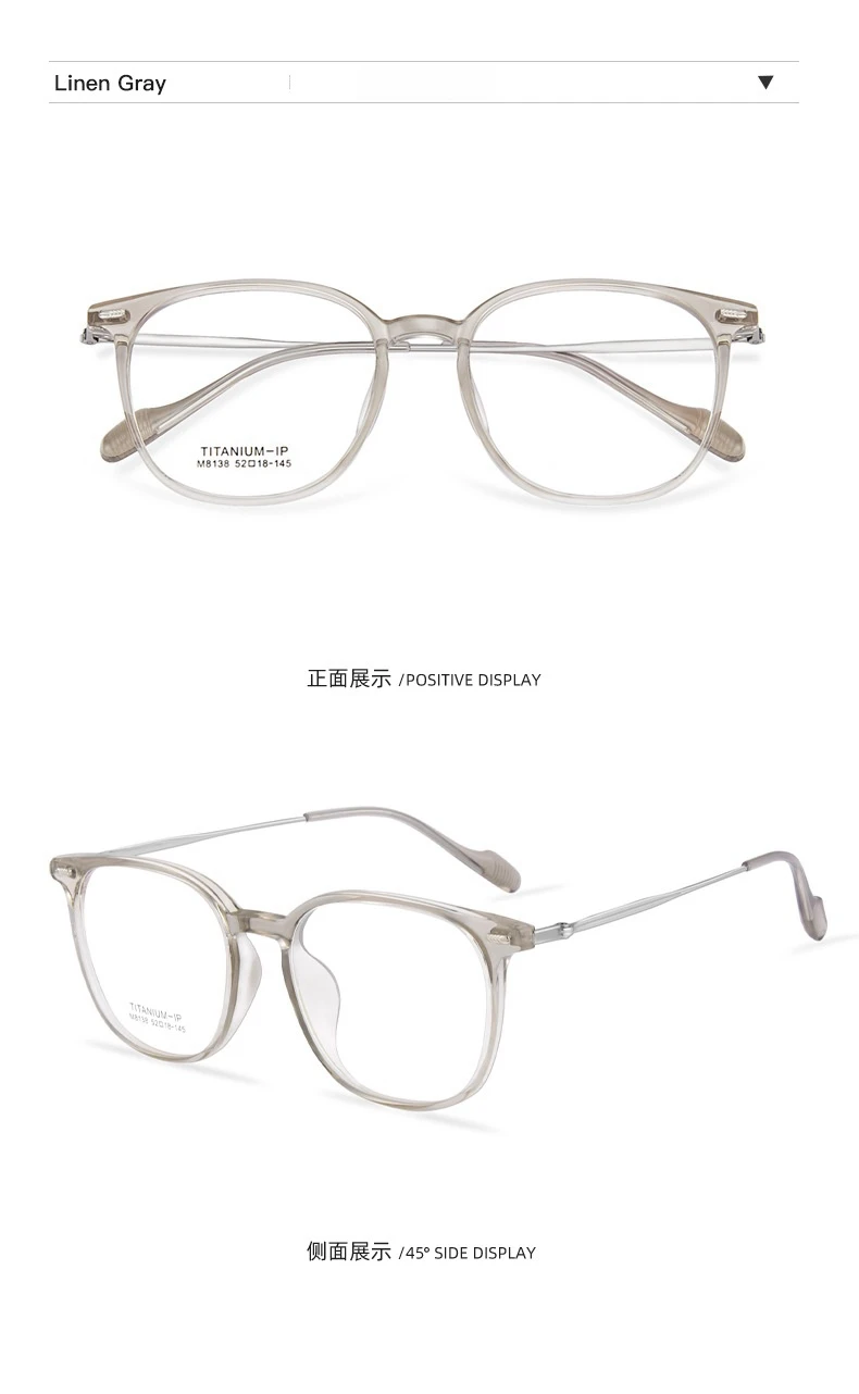 YIMARUILI Komfortable Ultra-licht Flexible TR90 Brillen Männer Retro Runde Reinem Titan Optische Brillen Rahmen Frauen – Detail 16