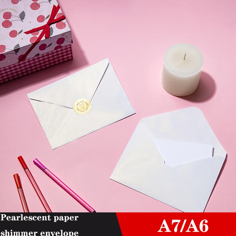 50-個-a6-a7-パールホワイト紙封筒-120-グラム結婚式の招待状ギフト包装収納袋ポストカード誕生日グリーティングカード