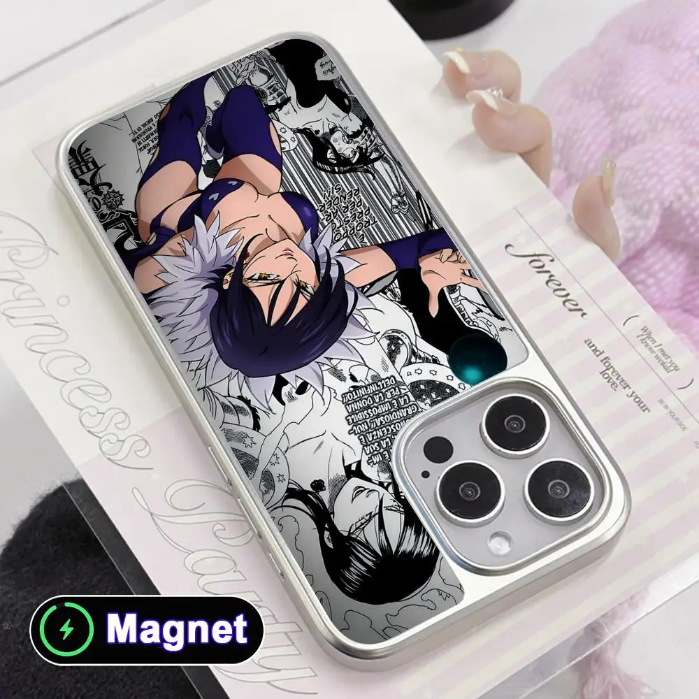 Seven Deadly Sins Merlin Phone Case for iPhone 17 16 15 14 13 12 11 Air Pro Max Plus Electroplated Silver Magnet Cover - view 5