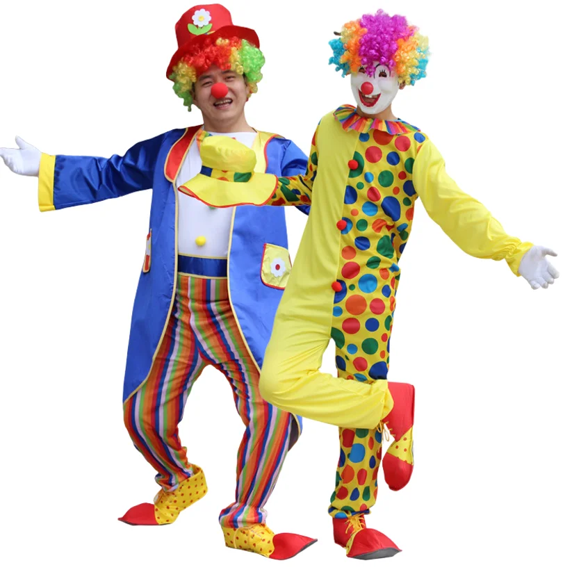 بدلات الجوكر التأثيرية للرجال والكبار أزياء المهرج المضحكة أداء الساحر ملابس تنكرية فقط ملابس بدون دعامة شعر مستعار/قناع/أحذية #5