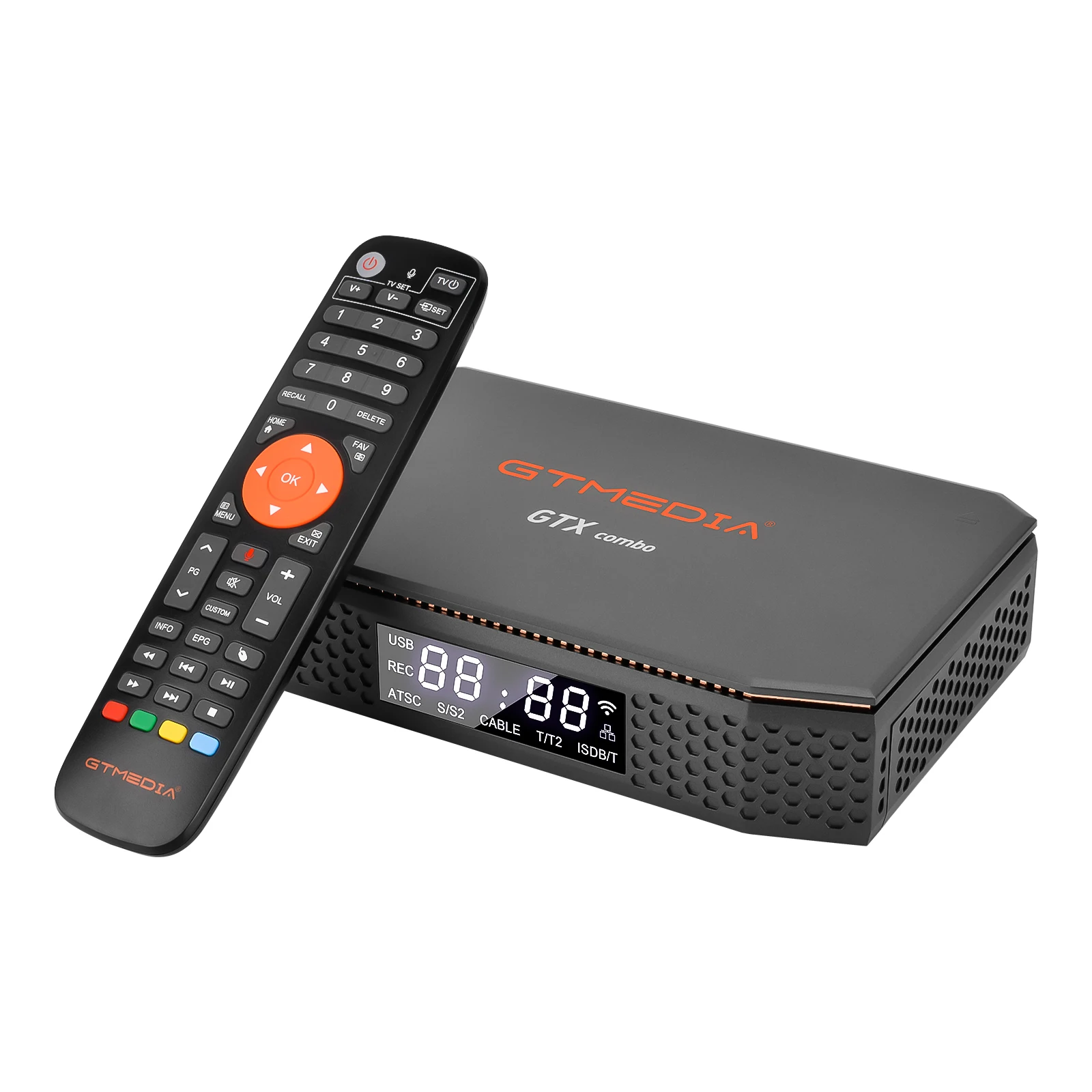 [Genuine]New GTMEDIA GTX COMBO 4K 8K UHD Android 9.0 Satellite Receiver,DVB-S2/T2/C 2G+32GB,Support CA CI Plus 1.4,,CI+,SATA-HDD