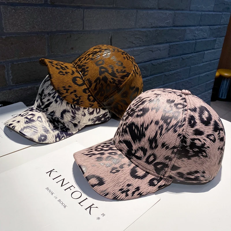 Korean Version of The Leopard-print Baseball Cap Spring and Autumn Ladies All-match Fashion Caps Summer Outdoor Travel Sun Hat