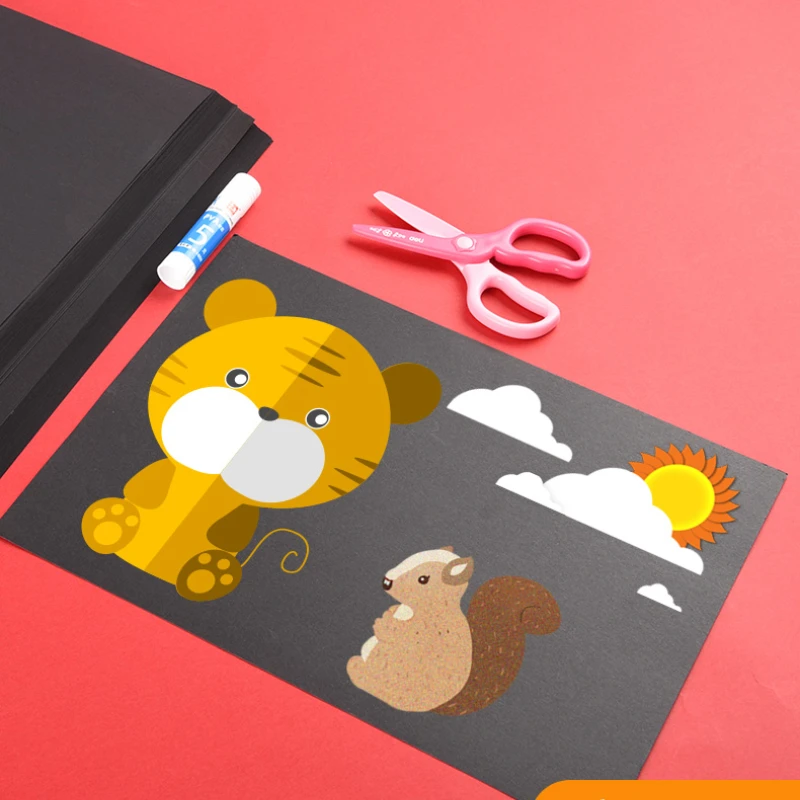

Black Watercolor Paper Cards Sketching Painting Papers Card Children DIY Office Envelopes Scrapbooking Letter Gift Made Material