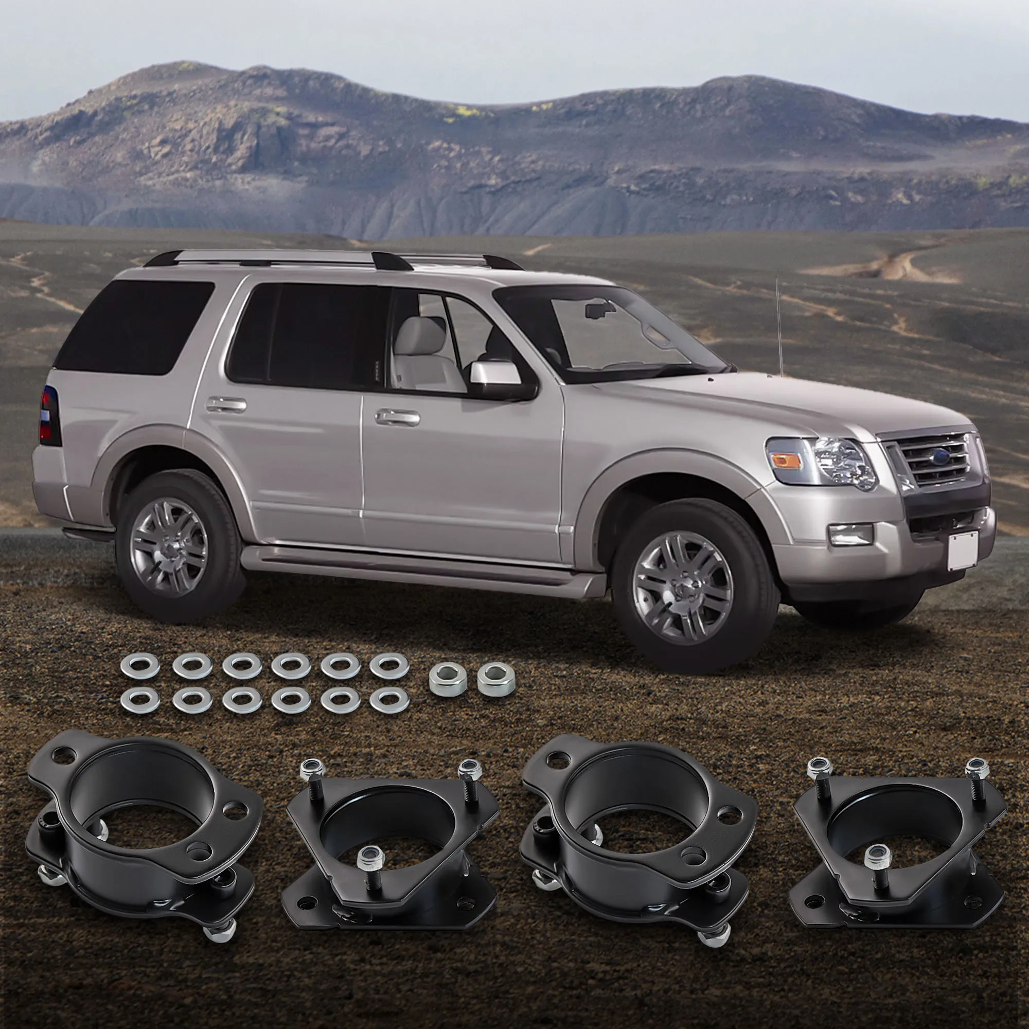 

Front 3" + Rear 2" leveling Lift Kit For Ford Explorer 2006-2010 2WD 4WD 2007-10 Suspension Lift Kit Spring Spacers