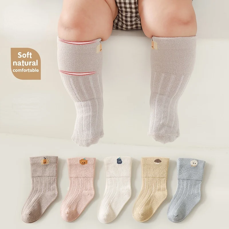 Autumn Newborn Baby Socks Boneless Loose Mouth Baby Boy Girls Socks Cartoon Winter Children's Cotton Socks