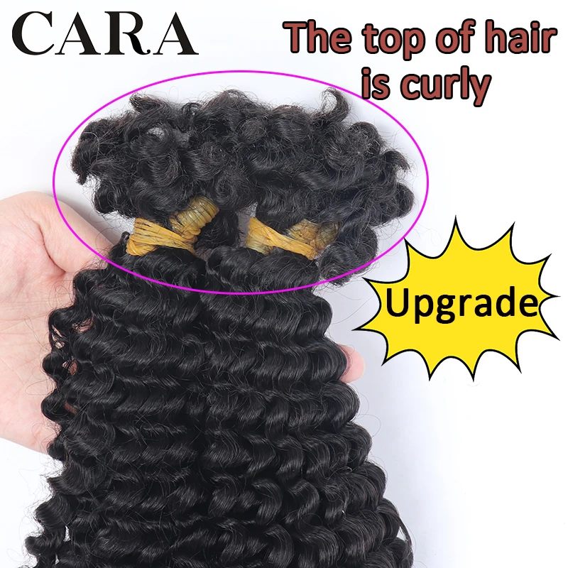 Microlocs Human Hair Extension Bohemian Locks Kinky Curly Bundles Braiding Hair Boho Knotless Twist No Weft Bulk Hair For Braids