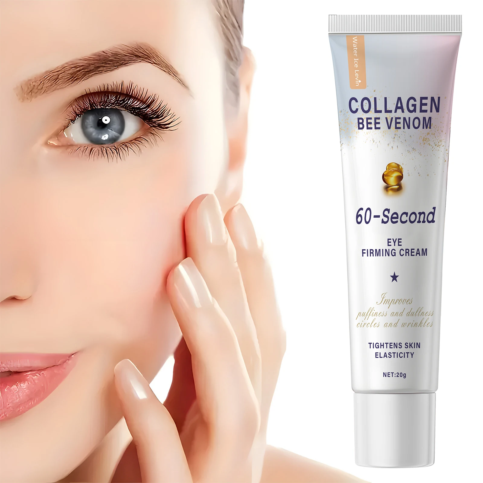 탄력있는 아이 크림 - 벌독, 콜라겐 및 히알루론산, 깊은 영양 공급, 탄력 및 보습, 저자극성 포뮬러, 모든 피부 타입을 위한 아이 크림