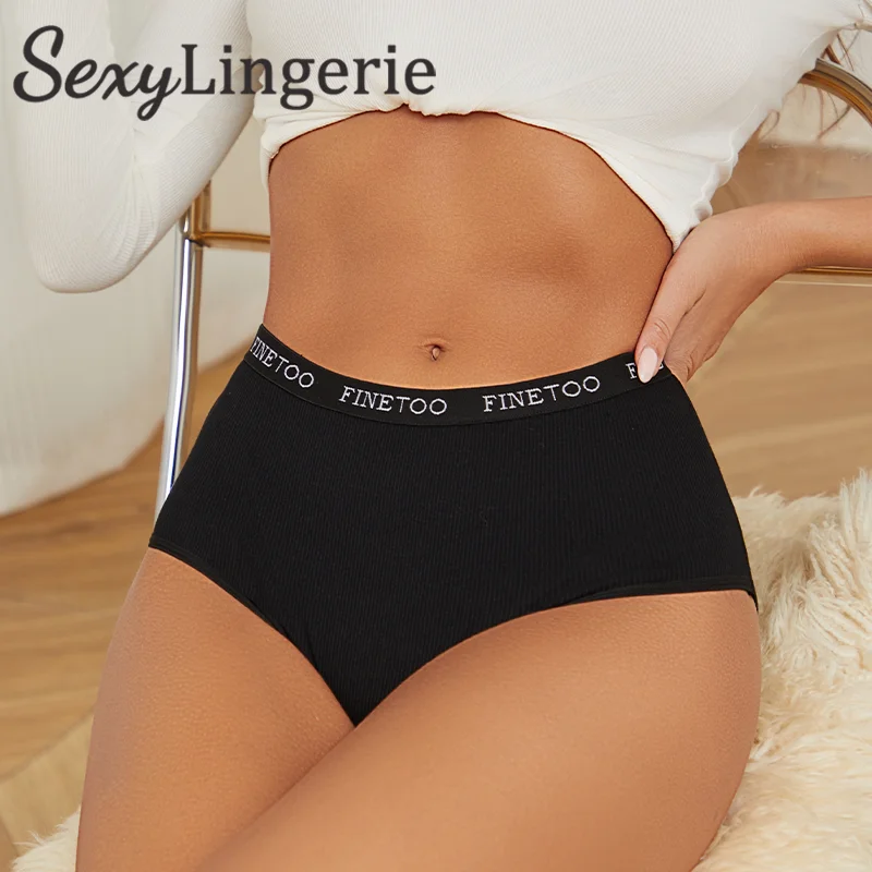 Cuecas de algodão femininas sem costura plus size calcinha cor sólida respirável roupa interior feminina cintura baixa lingerie macia S-XXL