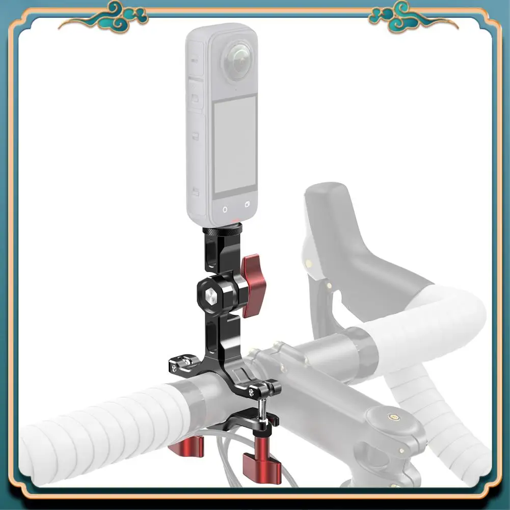 (New)-270° Camera Bike Bicycle Handlebar Clamp Bracket Motrobike Tripod Clip Mount For Insta360