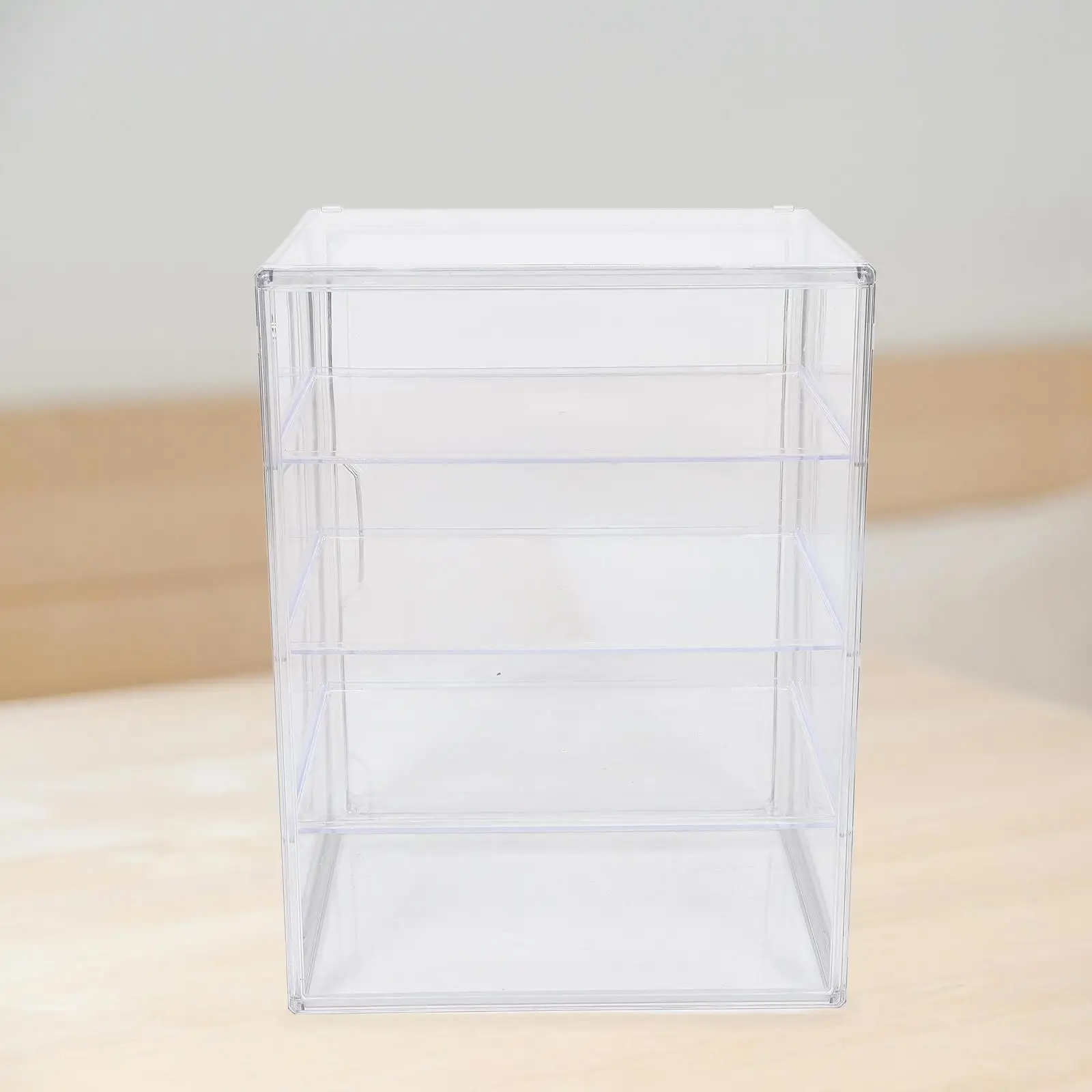 

Bread Display Cabinet 4 Layer Adjustable Transparent Magnetic Door Pastry Case Food Storage Bakery Tray Dessert St