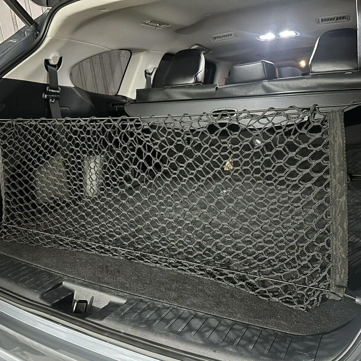 1pc Nylon Mesh Bag Rear Cargo Organizer Car Trunk Storage Net Black Suitable For Honda Pilot 2003-2020 2021 2022 2023 2024 2025