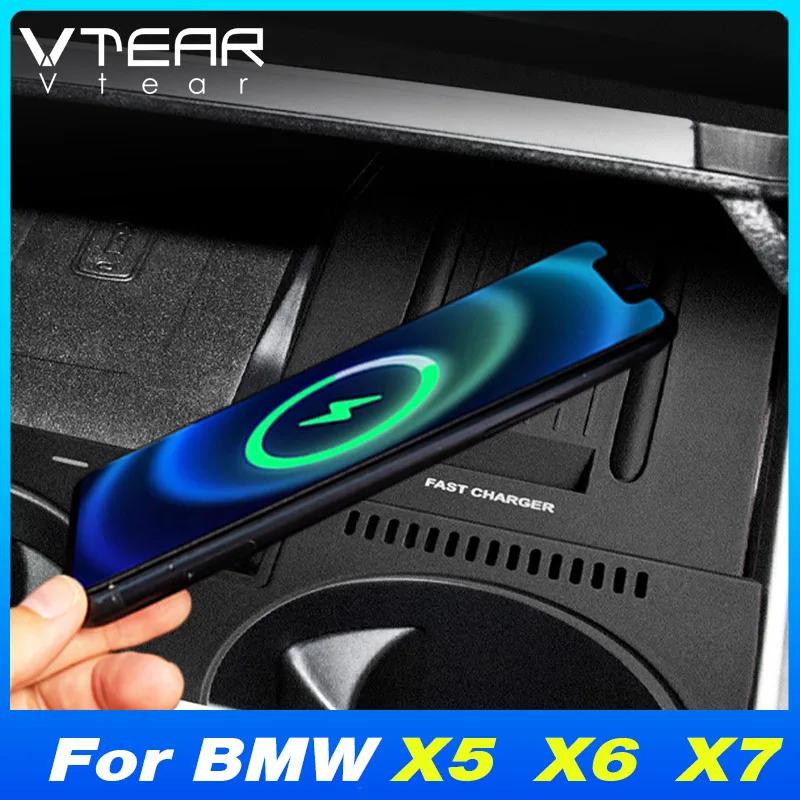 

For BMW X5 G05 X6 G06 BMW X7 2019-2022 Car Wireless Charger Fast Cell Phone Charging Plate Interior Modification Accessories