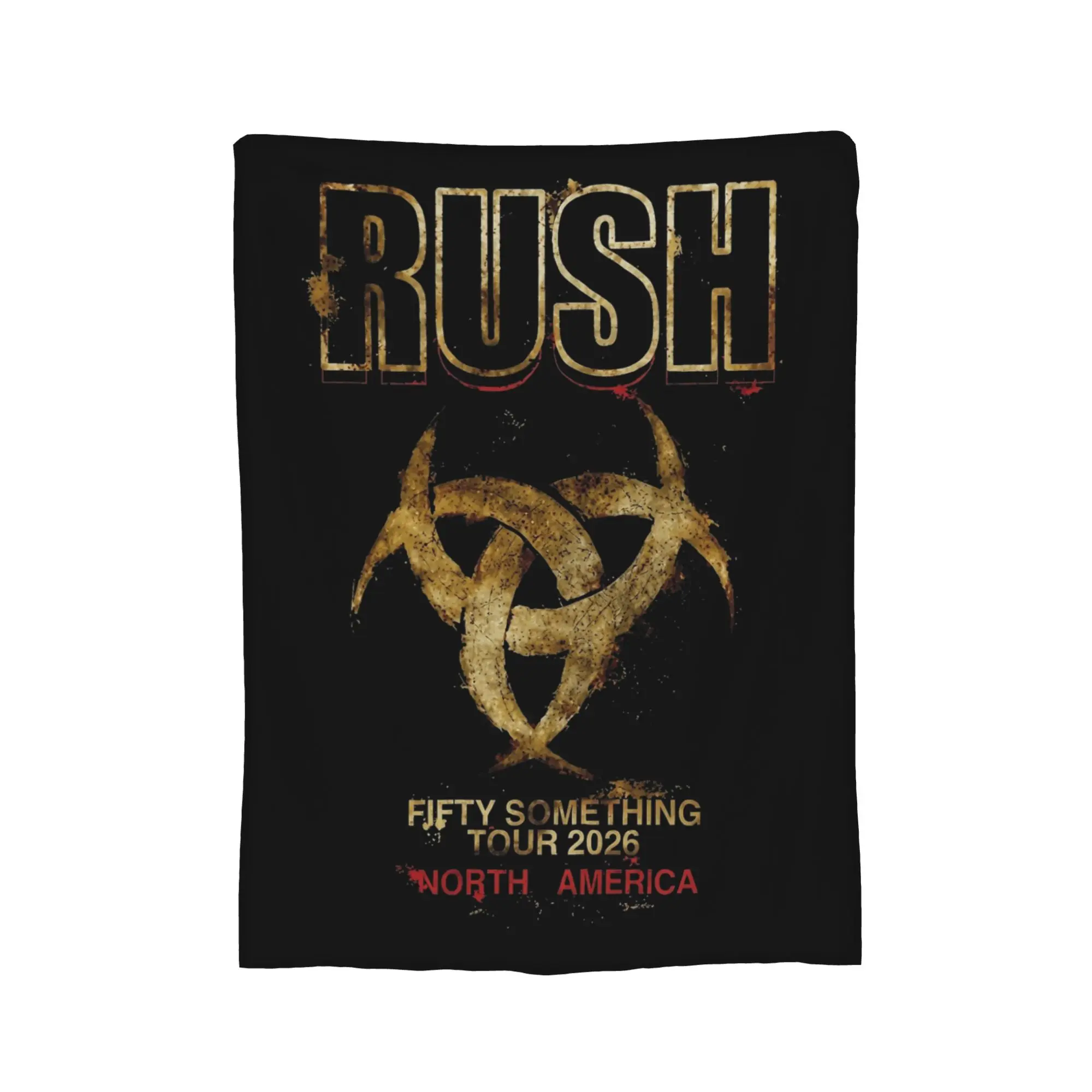 Rush Fifty Something Tour 2026 Blankets Fleece Spring Autumn  Multi-function Soft Throw Blanket for Home Couch Rug Piece