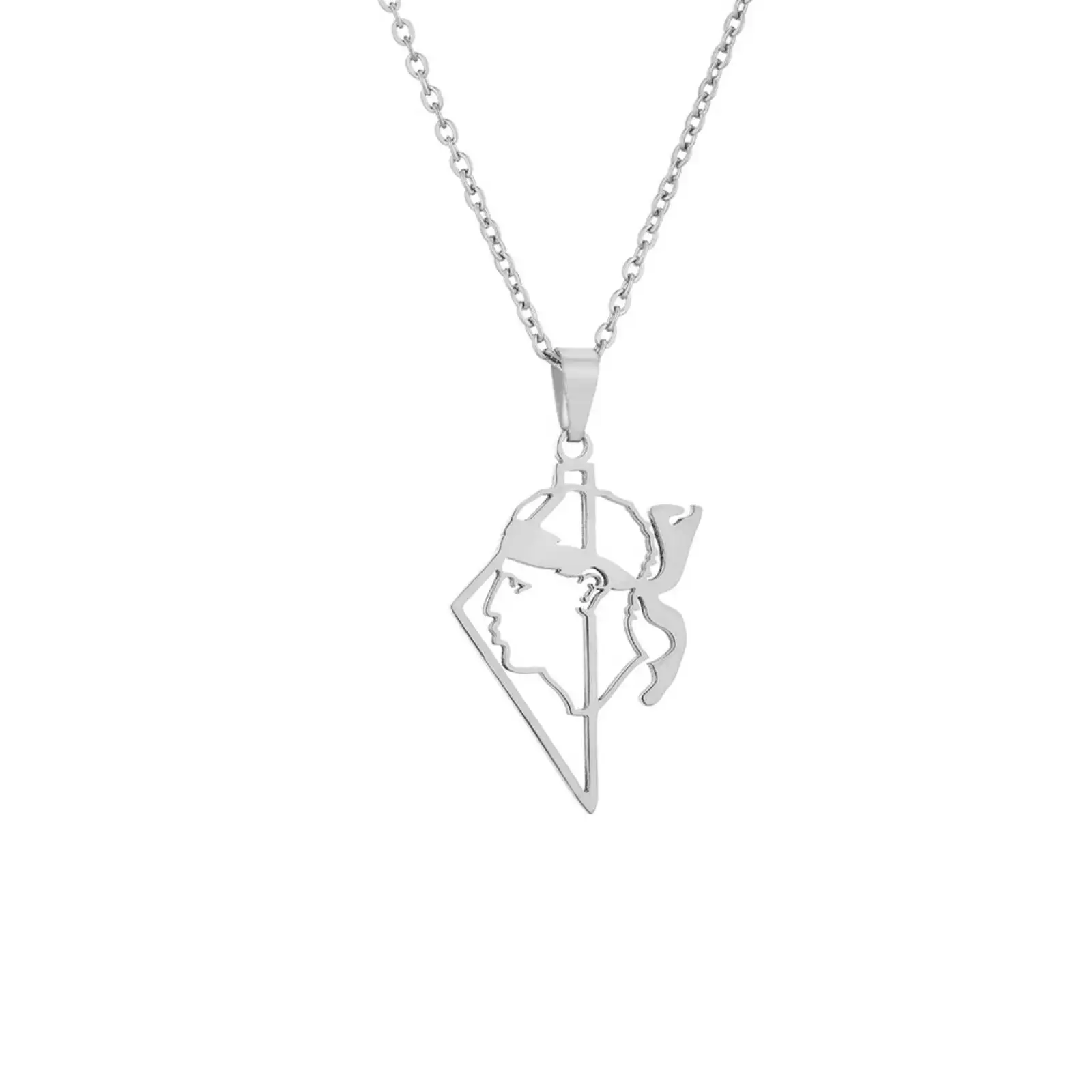 Korsika-Flagge Anhänger-Halskette für Frauen und Männer Edelstahl-Schmuck Accessoires Patriotisches Geschenk – Detail 4