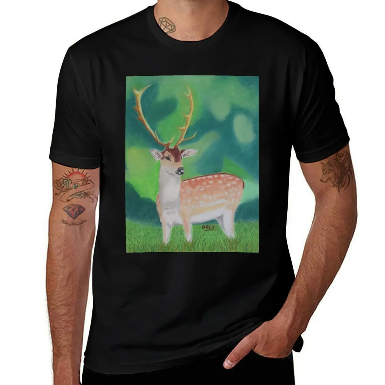 

Deer, the king of the forest T-Shirt quick-drying anime figures custom shirt mens t shirt graphic