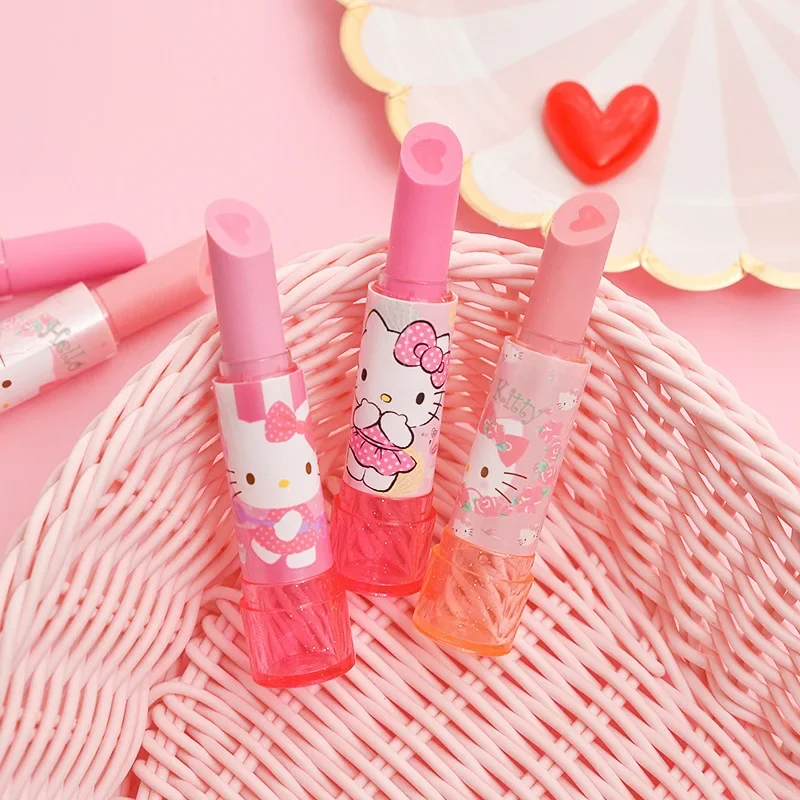 Wholesale Genuine Sanrio Hello Kitty Pupils Like Leather Wipe Children Cute Creative Cartoon Lipstick Eraser anime figure