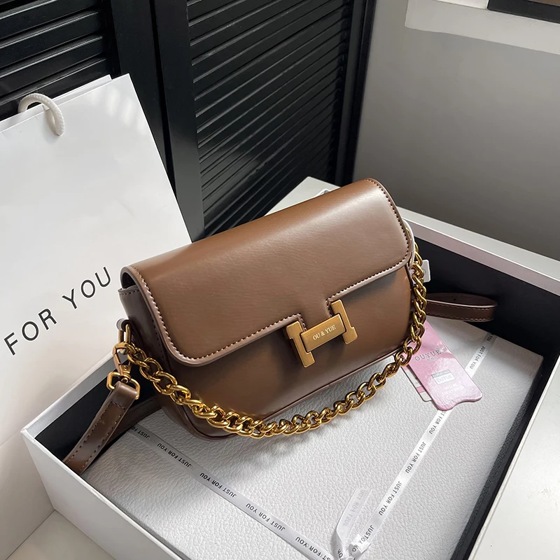 

High-end Texture Retro Bag for Women 2024 New Popular Crossbody Bag Small Square Bag Luxury Designer Female Shoulder Bag