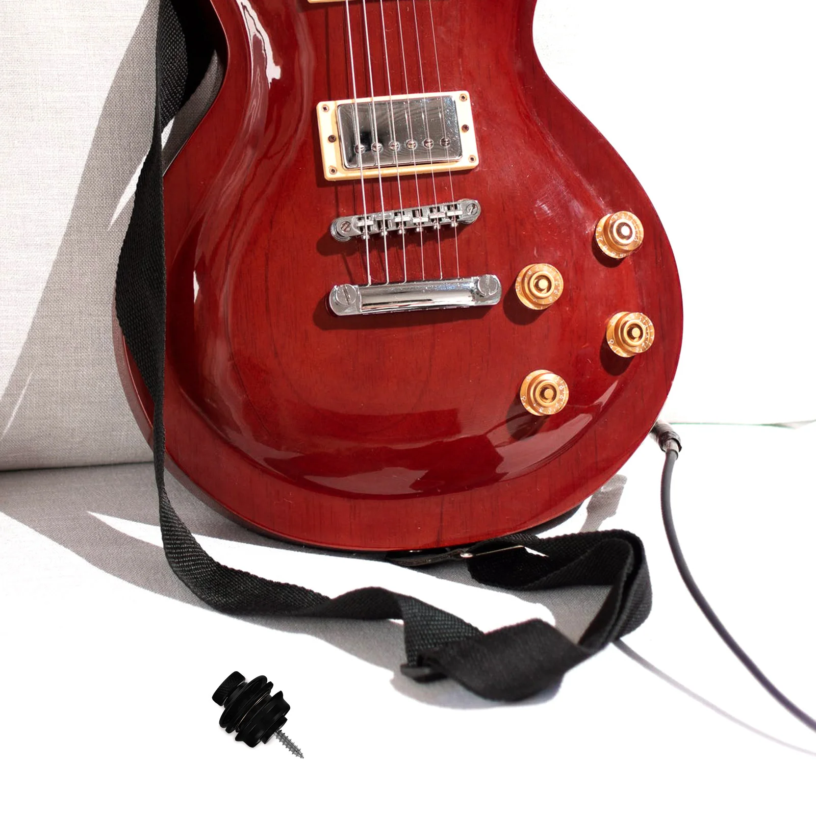 

Metal Guitar Strap Button Durable Replacement Non-Slip Fixator for Electric Bass Guitar Strap Locks Bass Straps Peg