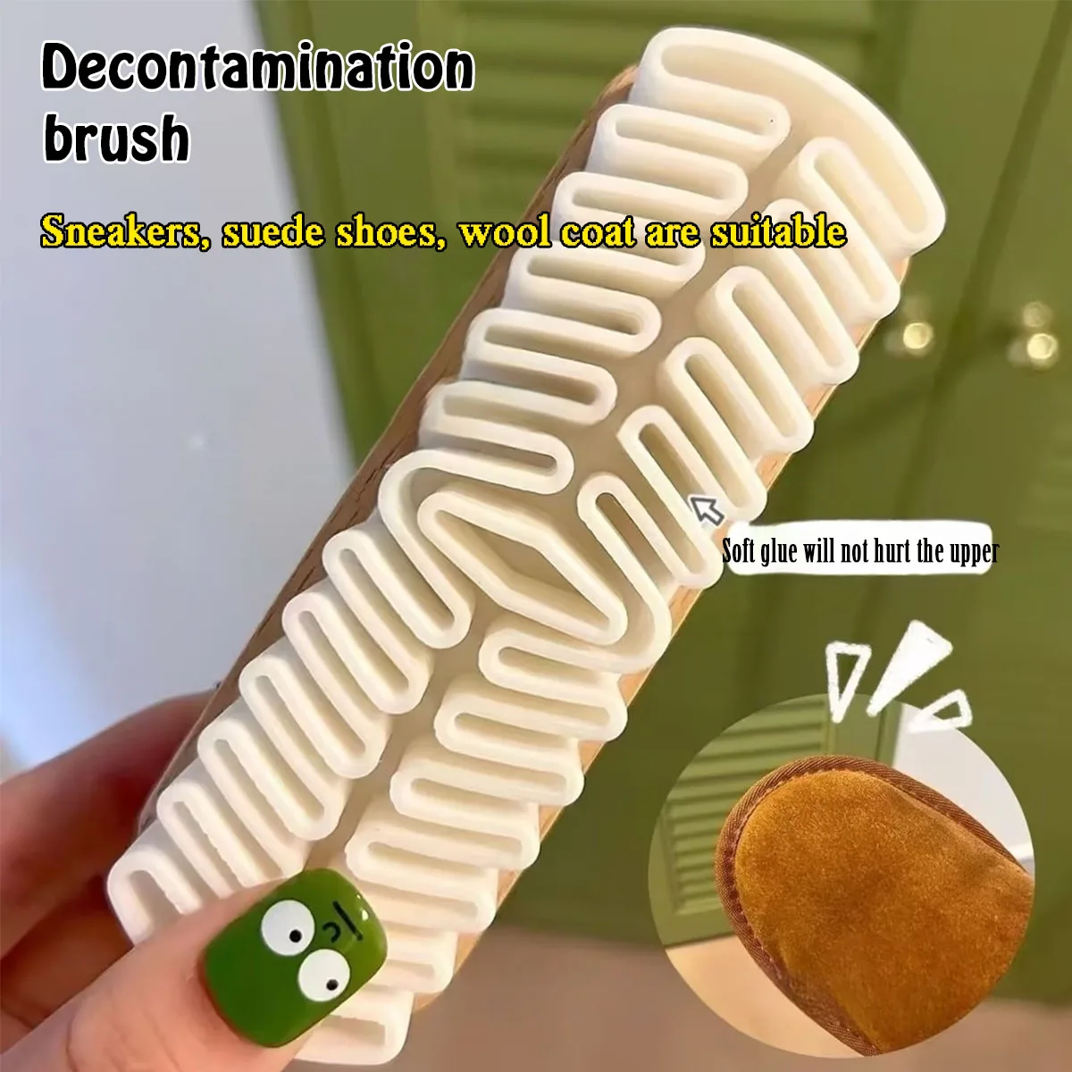 Suede shoe brush fuzz canva cleaning brush Household multi-functional shoe soft brush decontamination anti-deerskin  velvet brus