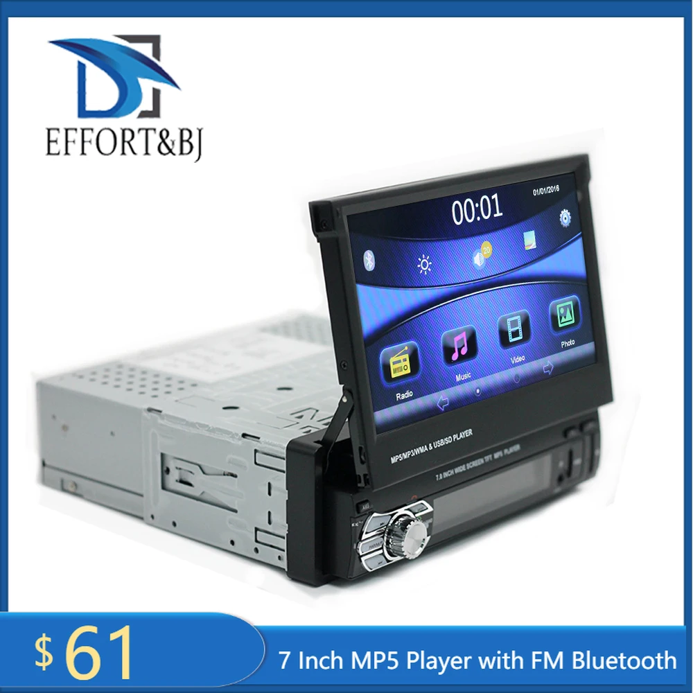 178mm*100mm 7 Inch Front Panel Car Radio Niversal Wince MP5 Audio Stereo With BT Mirror-Link Aux Head Unit