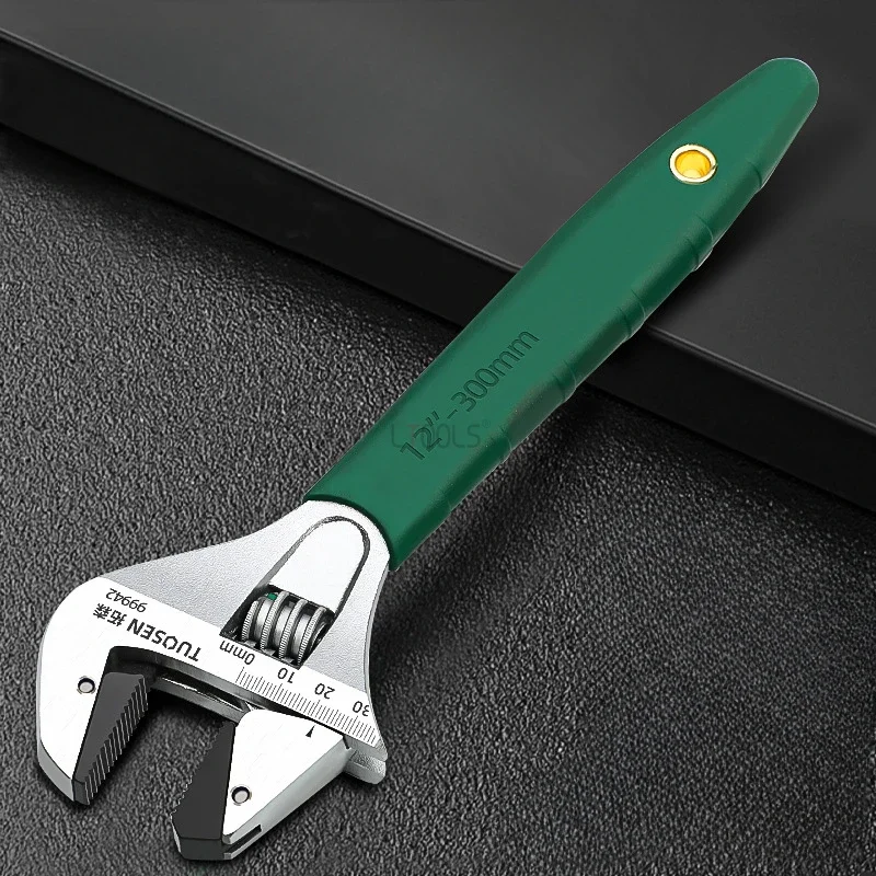 Adjustable Wrench Universal Spanner Dip Plastic Carbon Steel Electroplating Mechanical Workshop Hand Repair Tools Car Wrench