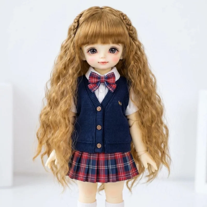 

JD098 All Sizes Long Curly BJD Synthetic Mohair Wig For Lati OB11 YOSD MSD SD Qbaby Blythe Doll Hair Cheap Accessories