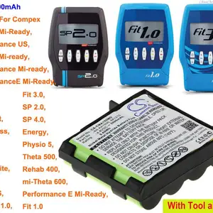 Cameron Pin Bell 2000mah 4H-AA1500, 941210 cho Compex MI, Mi-Fitness, MI-Sport, MI-Ready Performance, Performance Us 10 Pin bán hàng chính Compex Energy - №9