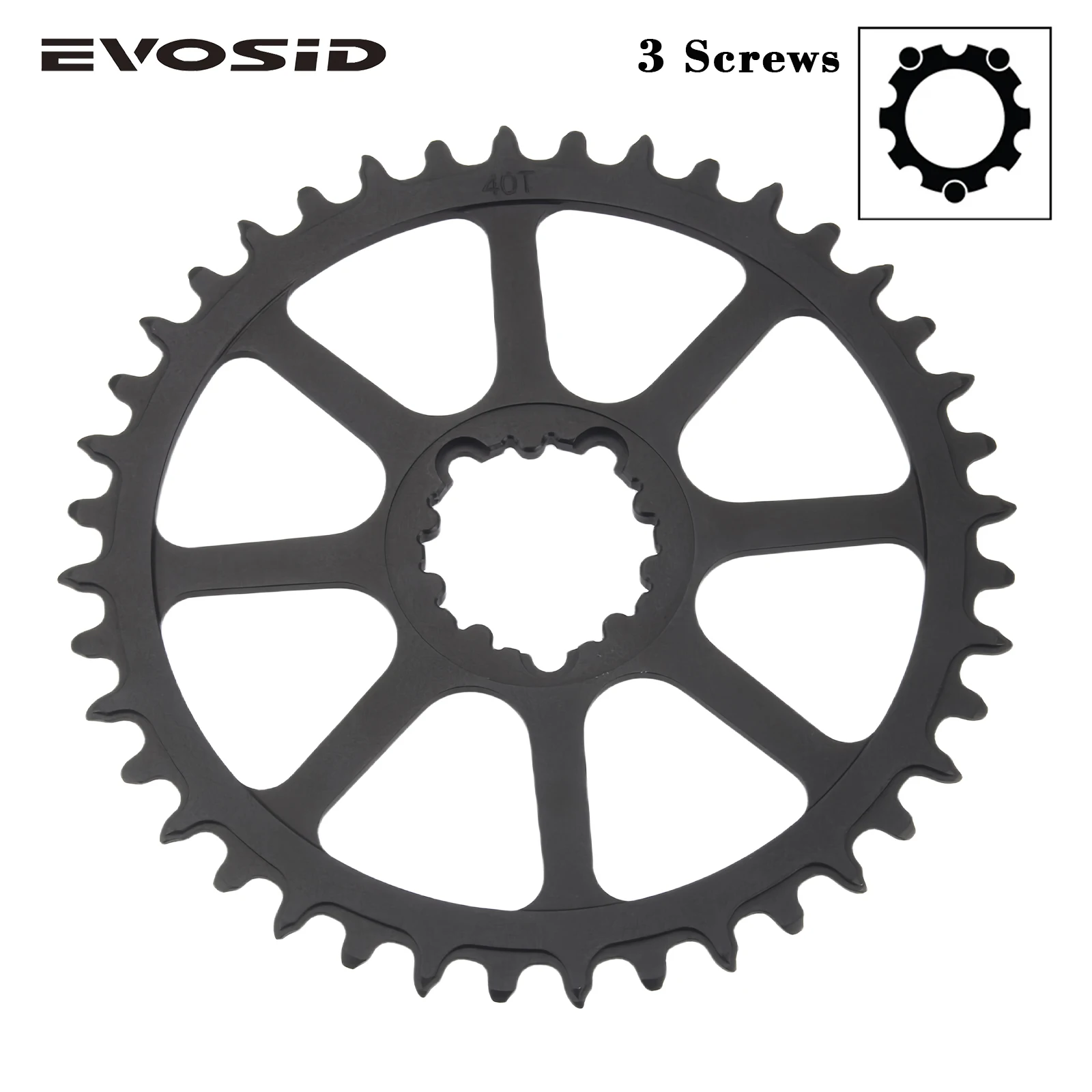 EVOSID Bike Chainring 40T 42T 44T Road Bike Tooth Disc 12S Direct Mount Sprocket 3mm Offset 46T 48T 50T Folding Bicycle Disc