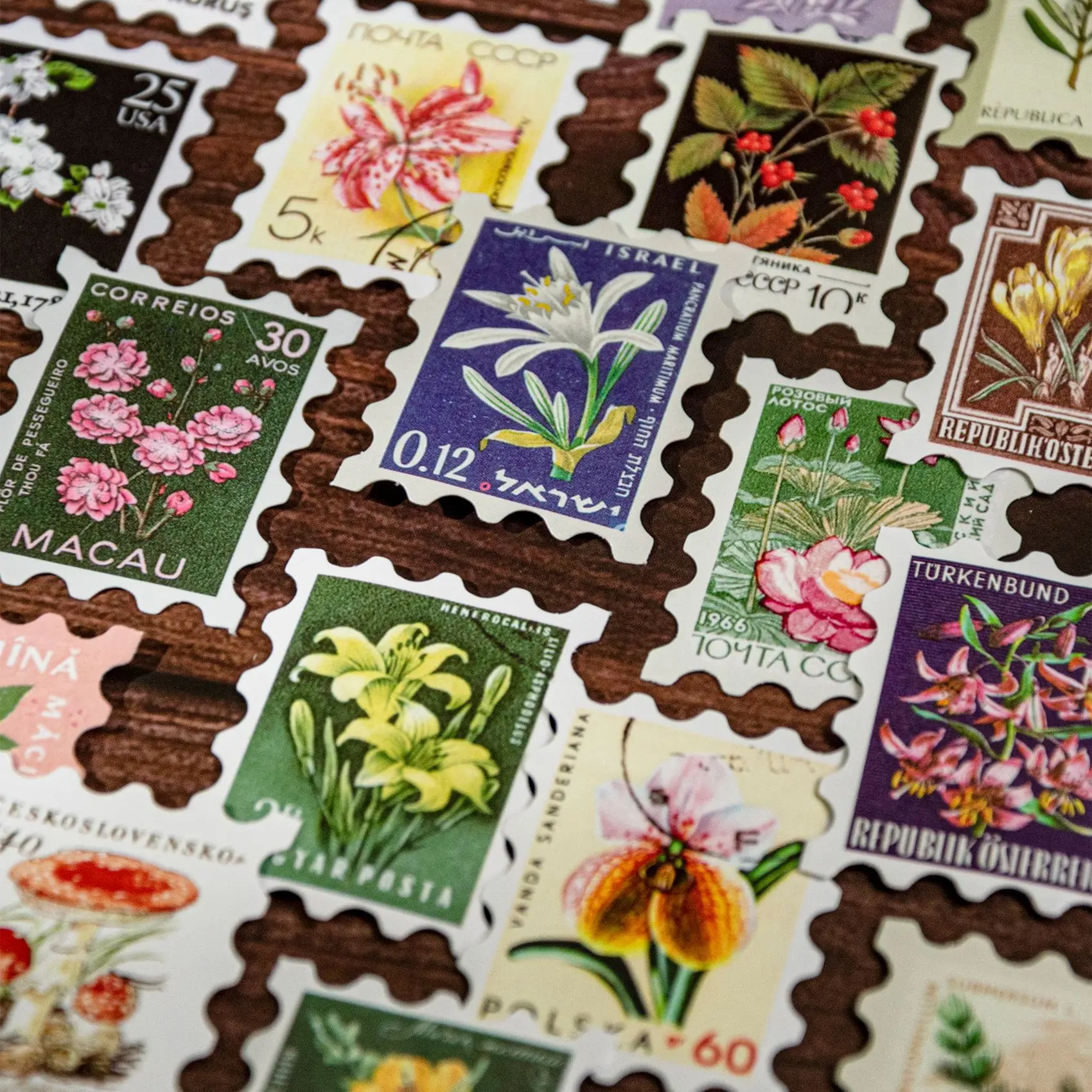 50 arkuszy Seria muzeów filatelistycznych Naklejki tematyczne na znaczki pocztowe Materiał do scrapbookingu Ręcznie robiony pamiętnik Album Junk Journal Supplies
