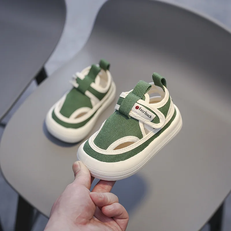 Zapatillas de lona informales para niños y niñas, zapatos suaves, sandalias de moda, Color caramelo, primavera y verano