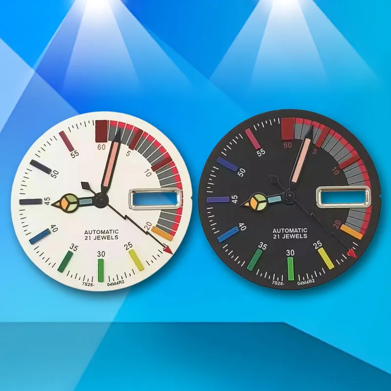 Watch accessories matte literal 28.5MM color luminous dial hands are suitable for NH36 movement