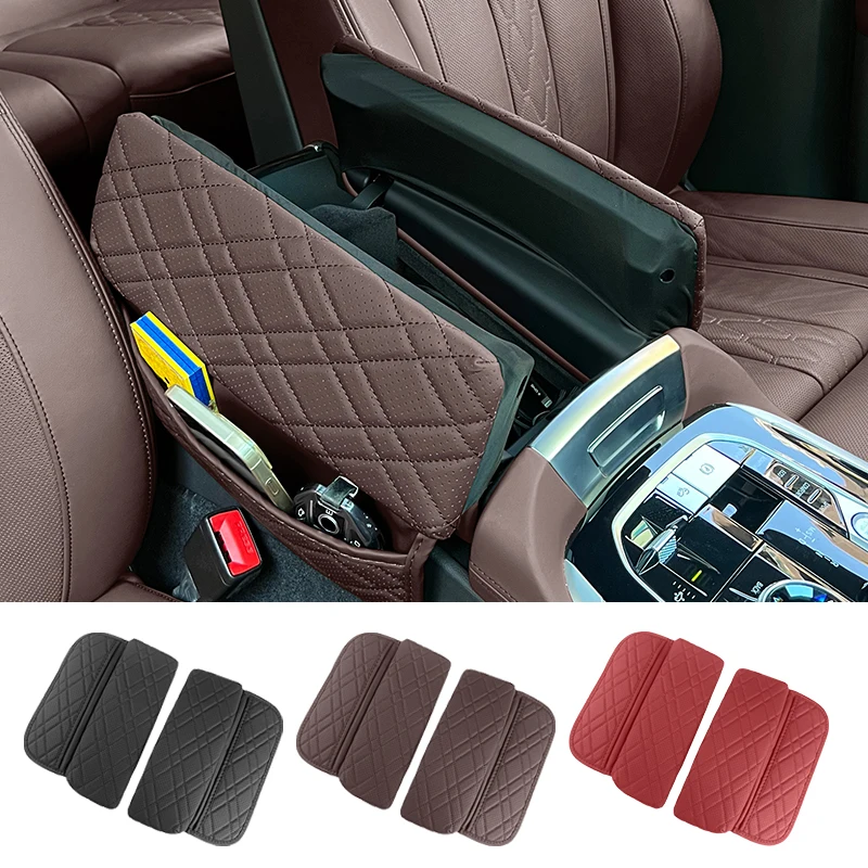 For BMW G30 G32 6GT F10 G05 G06 G07 G11 G12 X5 G05 X6 G06 X7 G07 Car Center Console Armrest Protector Cover Pad With Storage Bag