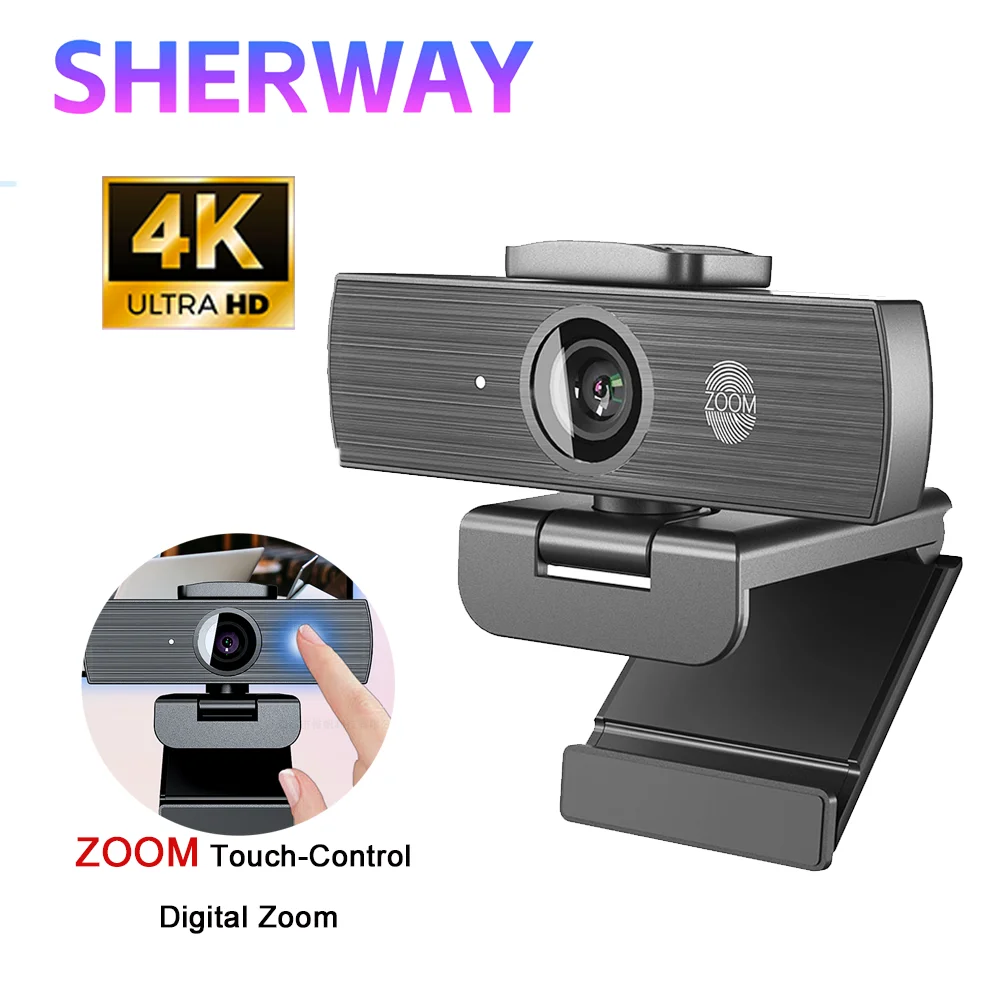 

Веб-камера 4K, мини-камера для ПК, автофокус, магнитная крышка для конфиденциальности, двойной микрофон для прямой трансляции онлайн-класса, видеоконференция