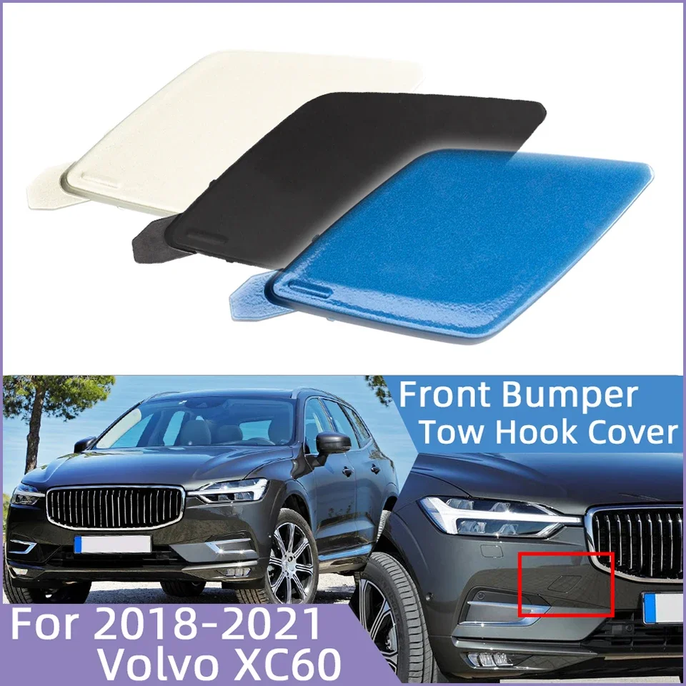 

Front Bumper Tow Hook Eye Cover Cap For Volvo XC60 2018 2019 2020 2021 Auto Part Towing Hauling Hook Trailer Lid Garnish Trim