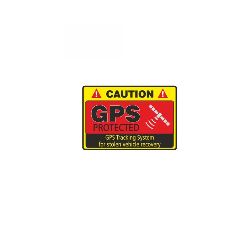 4 X Warning Car Sticker Caution GPS Tracking System Protected Personality  Waterproof Auto Decors on Car Body Rear Window